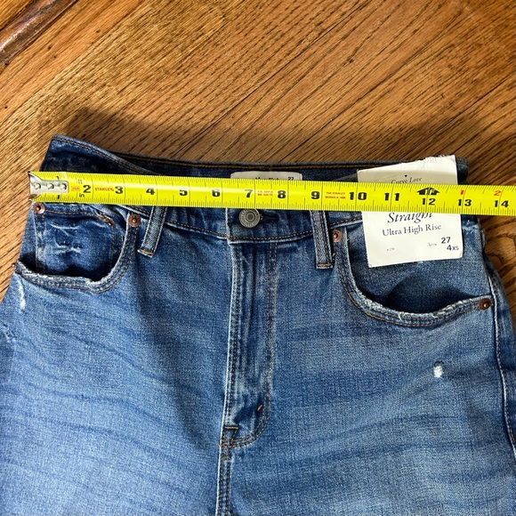 Abercrombie & Fitch | The Ankle Straight Ultra High Rise Jeans Size 27 NWT - Picture 11 of 13